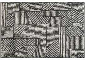 World Rug Gallery Contemporary Boho Stripes Black Area Rug
