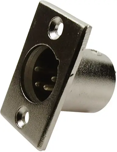 Cliff FC6125 XLR-Steckverbinder Flanschstecker, Kontakte gerade Polzahl: 4 Silber
