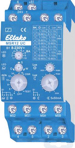 Eltako 22500501 MSR12-UC Multifunktions-Sensorrelais 24V 1 St. Zeitbereich: 0.1 - 14400s 2 Schließer
