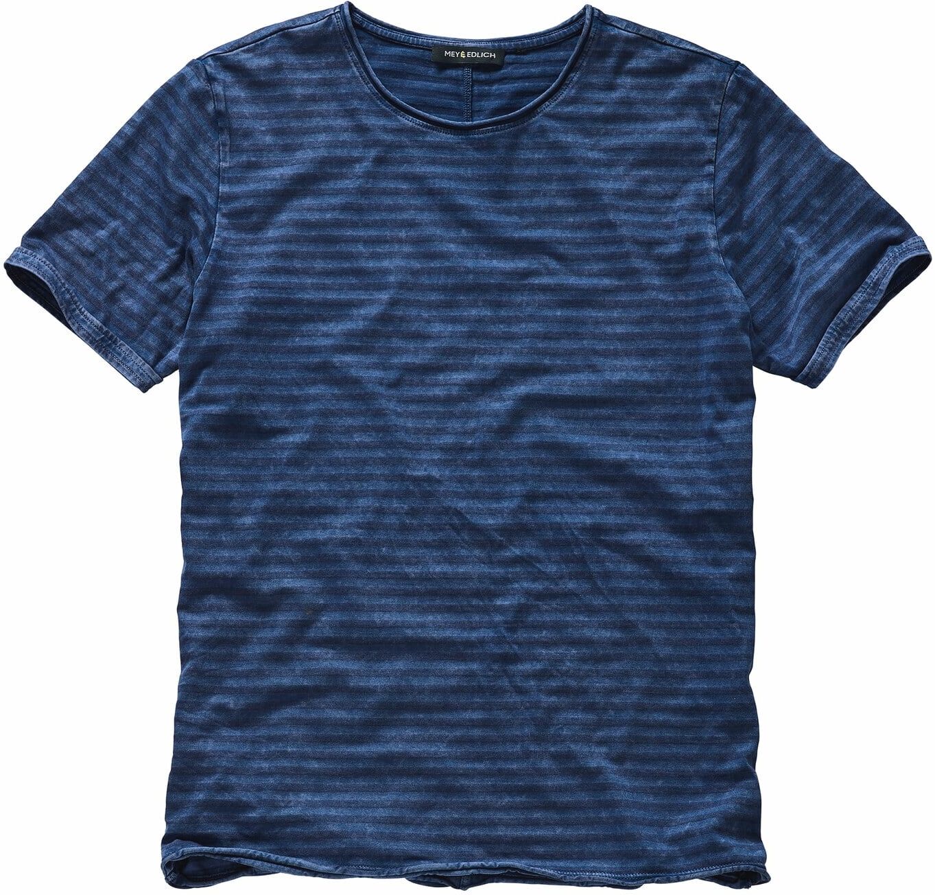 Mey & Edlich Destroyed-Indigo-Shirt Blau XXL