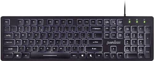 Perixx PERIBOARD-317 DE B Kabelgebunden Tastatur Deutsch, QWERTZ Schwarz Beleuchtet