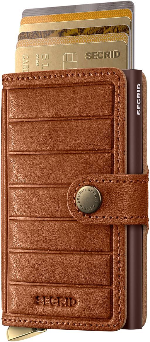 Secrid Premium Miniwallet Emboss Lines Cognac+