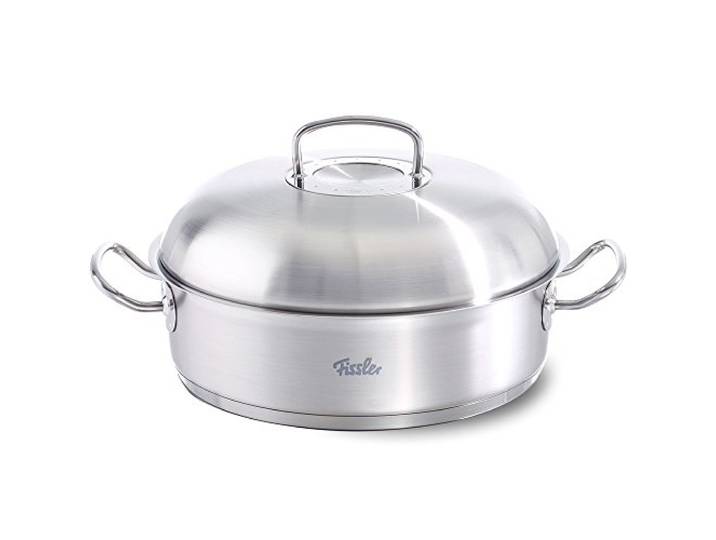 Fissler Original-Profi Collection/Edelstahl-Bräter (4,8 L - Ø 28 cm) Schmortopf rund, Bratentopf mit Deckel, spülmaschinengeeignet - Induktion