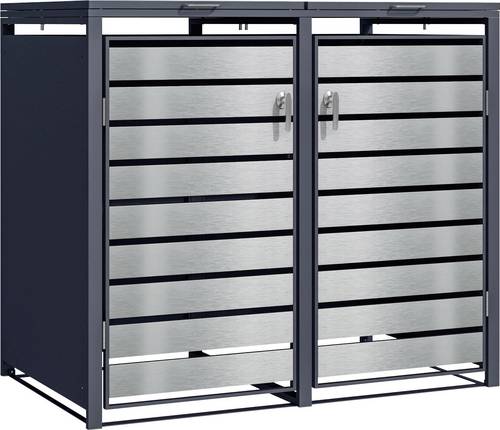 Phoenix GB2213ASK Series GB Mülltonnenbox Silber 240l 2 Mülltonnen