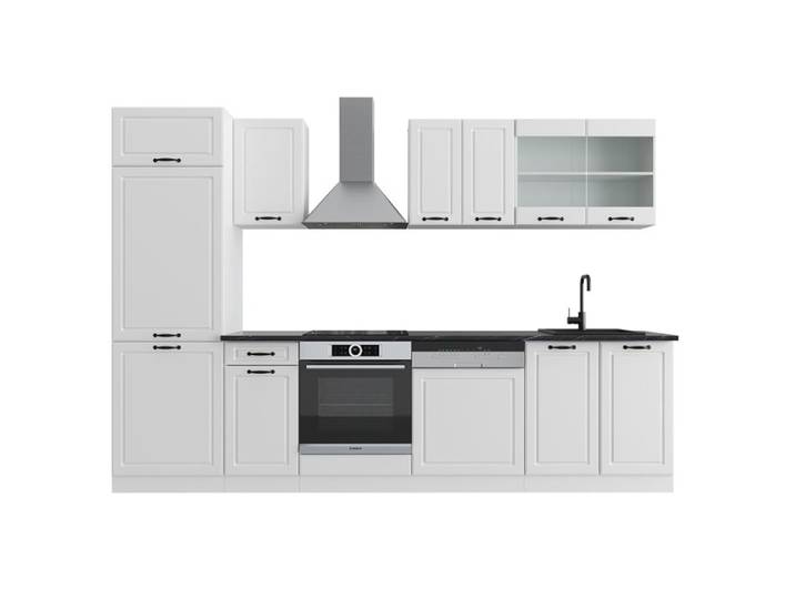 Cuisine R-Line 300cm sans PT Blanc campagne/Blanc Vicco 36657