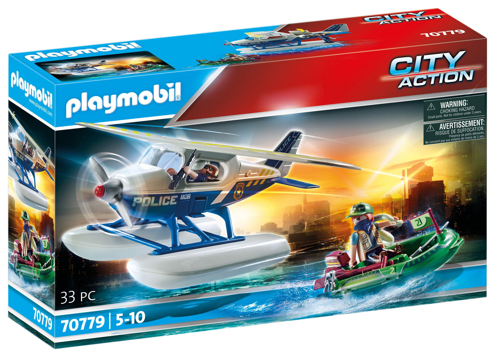 Playmobil Politie-watervliegtuig: Achtervolging van smokkelaars
