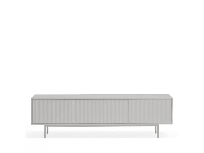 Meuble tv en bois 3 portes l180cm - gris clair
