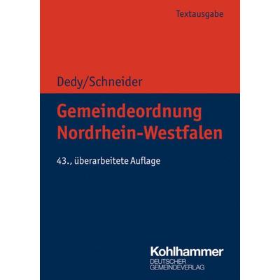 Gemeindeordnung Nordrhein-Westfalen, Taschenbuch von , Deutscher Gemeindeverlag