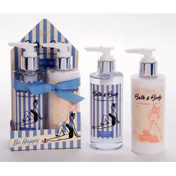 Bath & Body Geschenkset BEACH BELLE mit Duschge & Body Lotion im Pumpspender