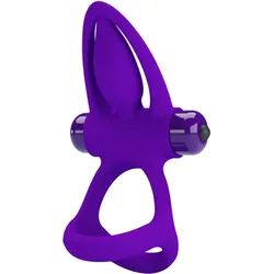 PRETTY LOVE - VIBRATORRING 10 VIBRATIONEN LILA SILIKON