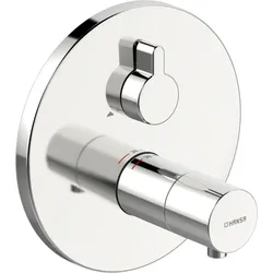 HansaVAROX Duscharmatur Wandmontage, Fertigmontageset für Brausebatterie HansaVAROX PRO 4057 Rosette rund Chrom