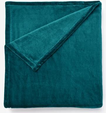 BH Studio Microfleece Blanket by BH Studio in Peacock (Size FL/QUE)