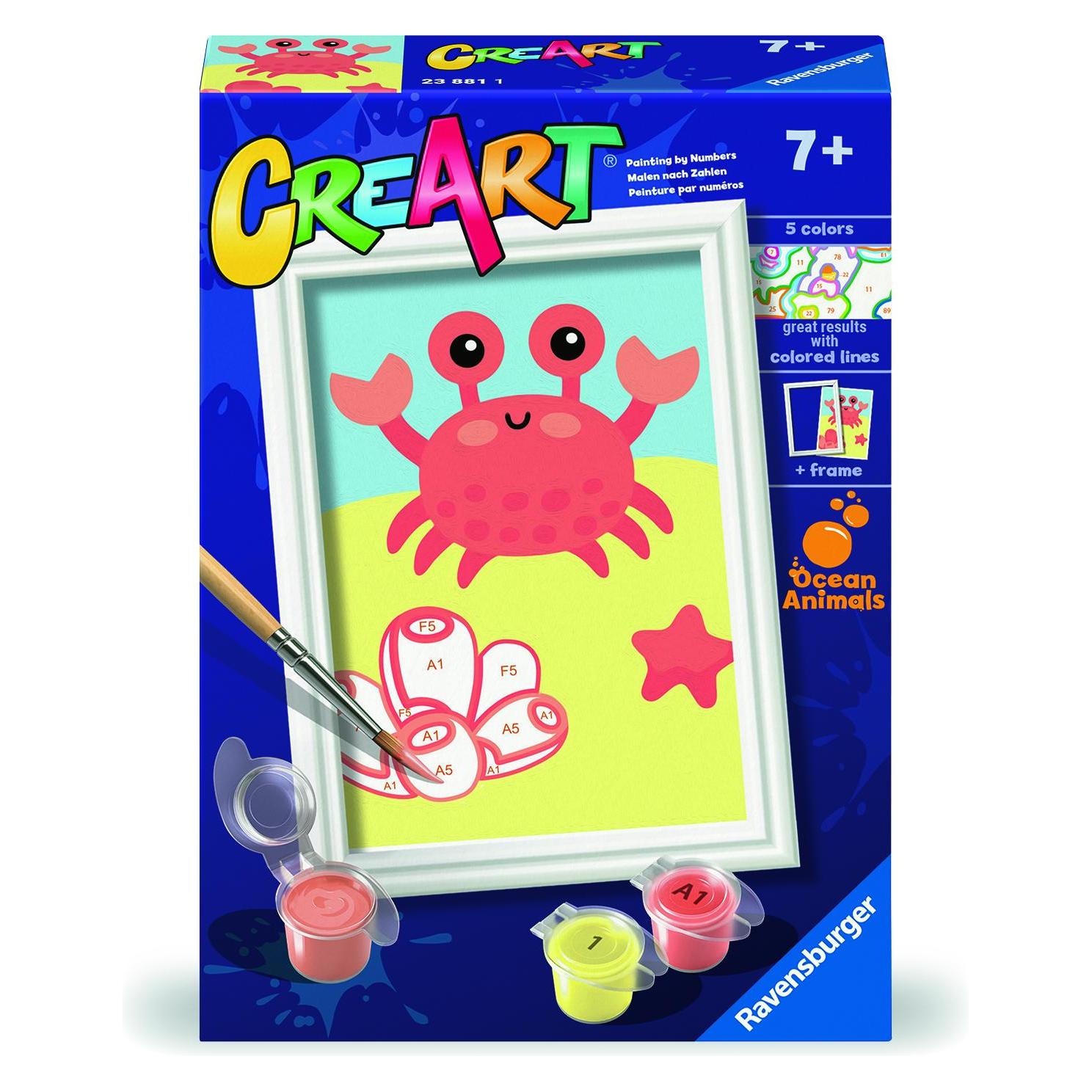 Ravensburger CreArt - Malen nach Zahlen - Friendly Crab (23881)
