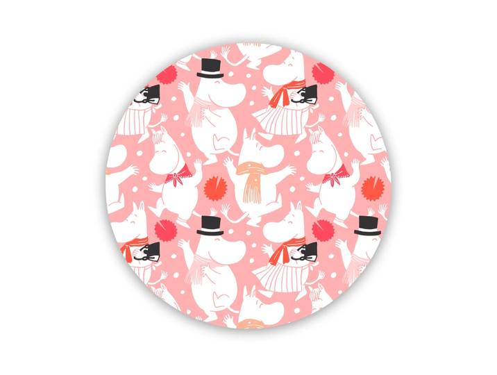 Opto Design Dessous de plat Moomin Celebration Ø21 cm Blanc-rose