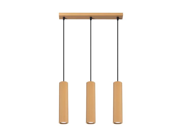 Design Pendellampe „Karbon“ 3-flammig (linear) Gold Sollux Lighting