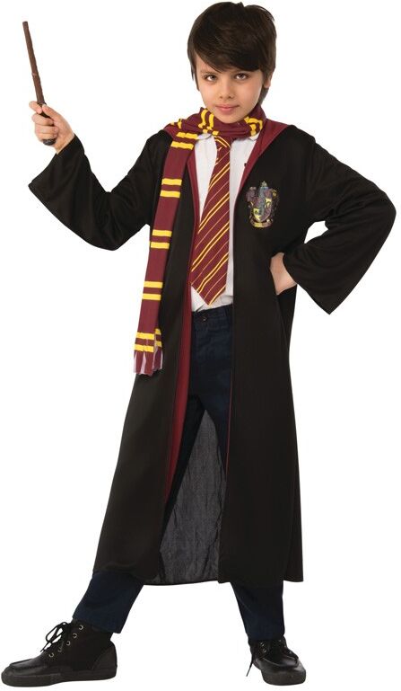 Déguisement Gryffondor : Cape + Baguette + Echarpe + Cravate Taille unique 7-10 ans - Rubies