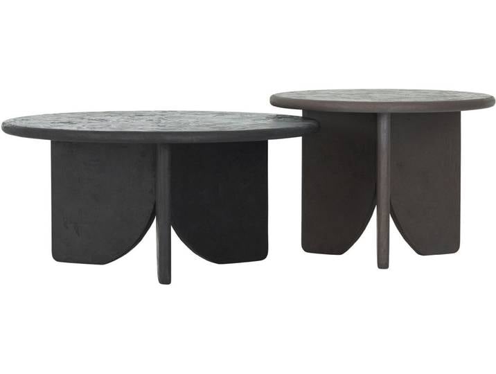 DTP Couchtisch Melo 2er Set aus Mortex, Pepper