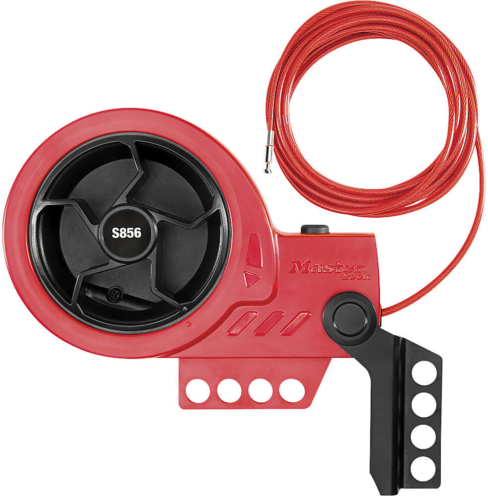 Kabelverriegelung mit Einzug, Ø 9,5 mm, rot, mit Stahlkern Masterlock