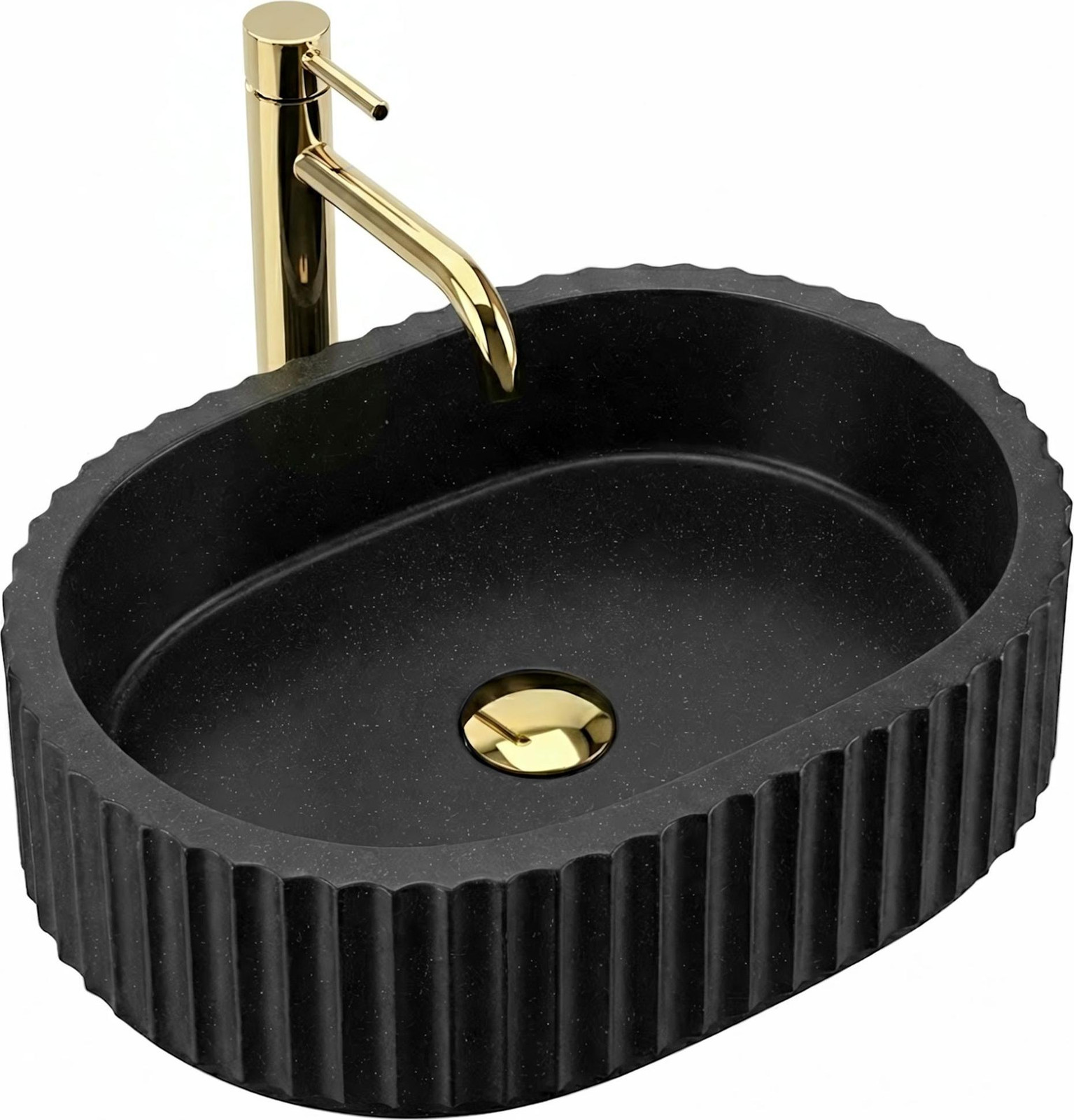 Rea Opzetwastafel Margaret Black