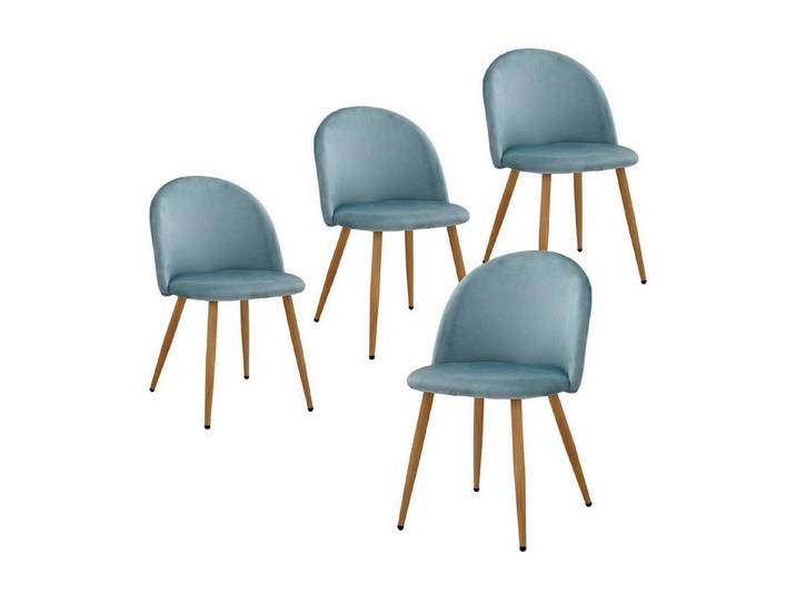 LuxusKollektion Esszimmerstuhl Esszimmerstuhl Samt Set Wohnzimmer Schlafzimmer Küche 2 4 Stühle Grün