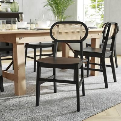 Lancaster Home Commercial Cane Rattan Event Chair with Wood Back and Seat