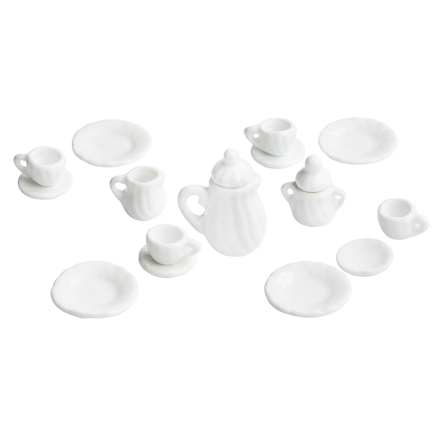 Miniatur "Kaffeeservice" weiß, 15-teilig