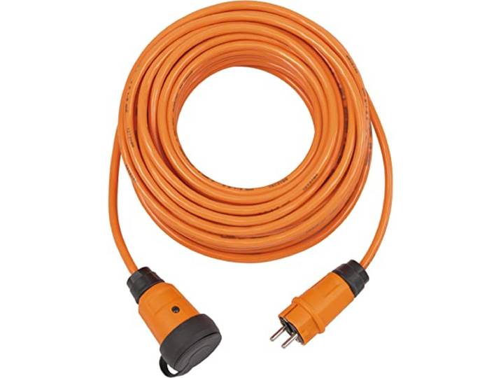 Brennenstuhl professionalLINE verlengsnoer VQ 2100 IP44 (25m kabel in oranje H07BQ-F 3G1,5, bouwplaatsgebruik en permanent buitengebruik, BGI 608, Made in Germany)