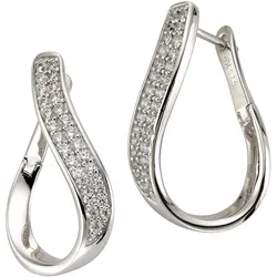 Celesta Silber Ohrringe Silber 925 rhodiniert mit weißen Zirkonia-Steinen