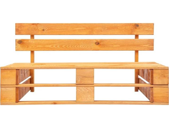 Banc d'extérieur vidaXL en bois de palette\, couleur miel