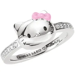 Thomas Sabo TR2549-M06-14 Damen-Ring Hello Kitty Pinke Schleife, 52/16,6