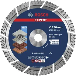 Bosch Professional Zubehör, Sägeblatt, EXPERT MultiMaterial Diamanttrennscheiben, 230 x 22,23 x 2,4 x 15 mm