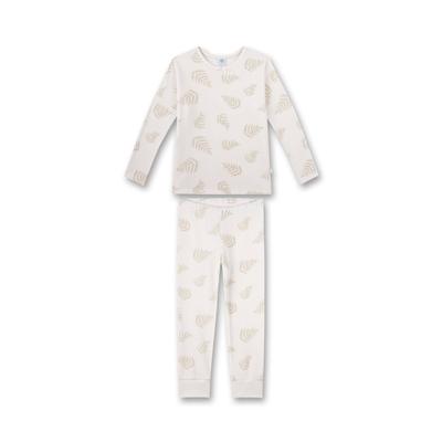 Schlafanzug SANETTA "Pyjama", Mädchen, Gr. 128, beige, Obermaterial: 80% Baumwolle CO(Bio). 20% Polyester PES., Homewear-Sets Schlafanzug