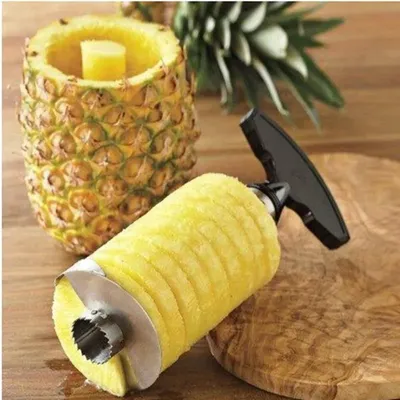 Stainless Steel Pineapple Slicer Peeler Cutter, Parer Knife Kitchen Tools, Fruit Tools, Cooking Tools yellow