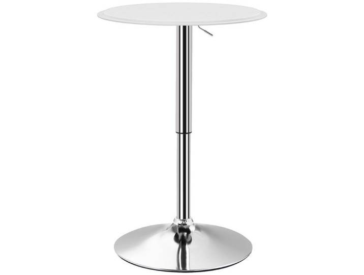 CollaHausse Table de Bar et Table Bistró Mange-Debout Hauteur Réglable de 67 à 93 cm Ø 63 cm Blanc