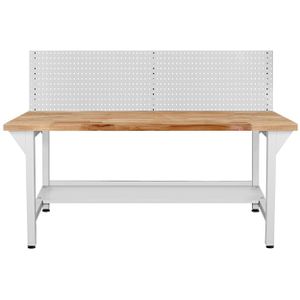 ADB Werkbank Profi 1500, 41965, mit Ablageboden & Lochwand, 150 x 131 x 75 cm