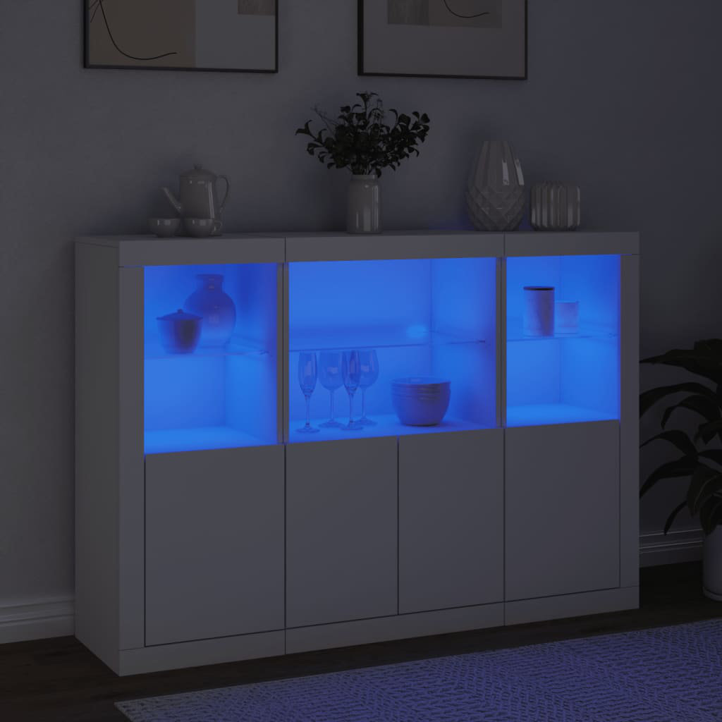 Metro Aznar 142.5cm Sideboard White 100cm H X 142.5cm W X 37cm D