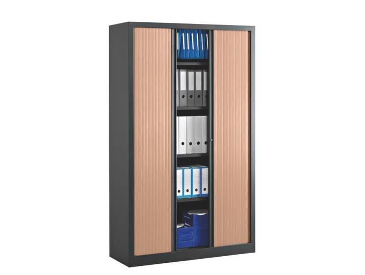 Armoires à rideaux Eco-conçue Décor Monobloc poirier H 198 x L 100
