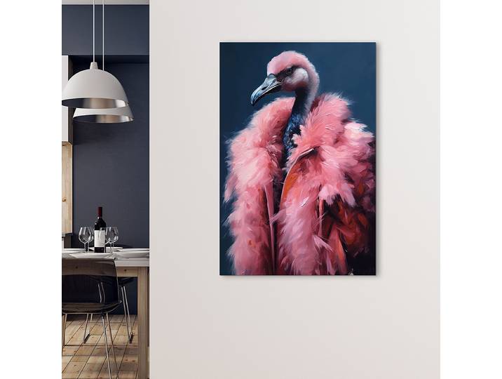 Glasbild Glamorous in Pink Kunstdruck auf Sicherheitsglas Multicolor 60 x 90 x 1cm