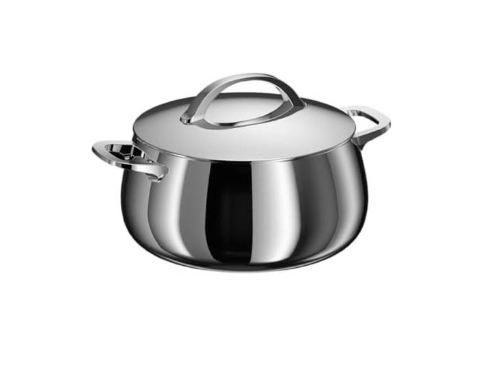 BergHOFF Home Kochtopf (24cm)– Edelstahl Topf mit Deckel – Kochtopf für alle Herdarten inkl. Induktion – Pastatopf - spülmaschinengeeignet & Ofenfest