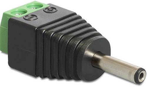 Delock 65434 DC (Strom) Adapter [1x DC-Buchse 3.5mm - 1x 2-polig] Schwarz, Grün, Silber