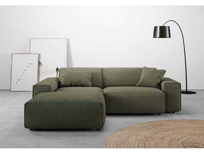 Home affaire Ecksofa Glimminge Breite 234cm, L-Form, auch in Cord, Easy care-Bezug, Breite 234, Zierkissen