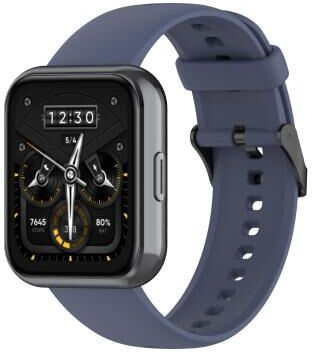 United Realme Watch Silicone Watch Band Soft Replacement Strap Comfortable Sports Wristband blue Grey