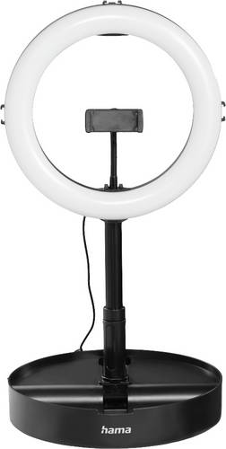 hama 00004658 LED-Ringleuchte "SpotLight FoldUp 102 II", Set für Smartphones, faltbar