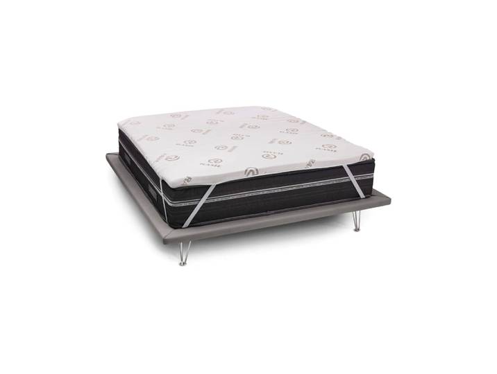 Topper demi-carré en mousse à mémoire de forme blanc 120x190 cm