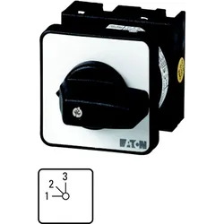 Eaton 011516 Stufenschalter, T0, 20 A, Einbau, 2 Baueinheit(en), Kontakte: 3, 45 °, rastend, ohne 0-Stellung, 1-3, Abwicklungs Nr. 177 T0-2-177/E