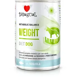 Disugual Karma Nassfutter für Hunde, Veterinärfutter WEIGHT Sola (für ausgewachsene Hunde) 400g