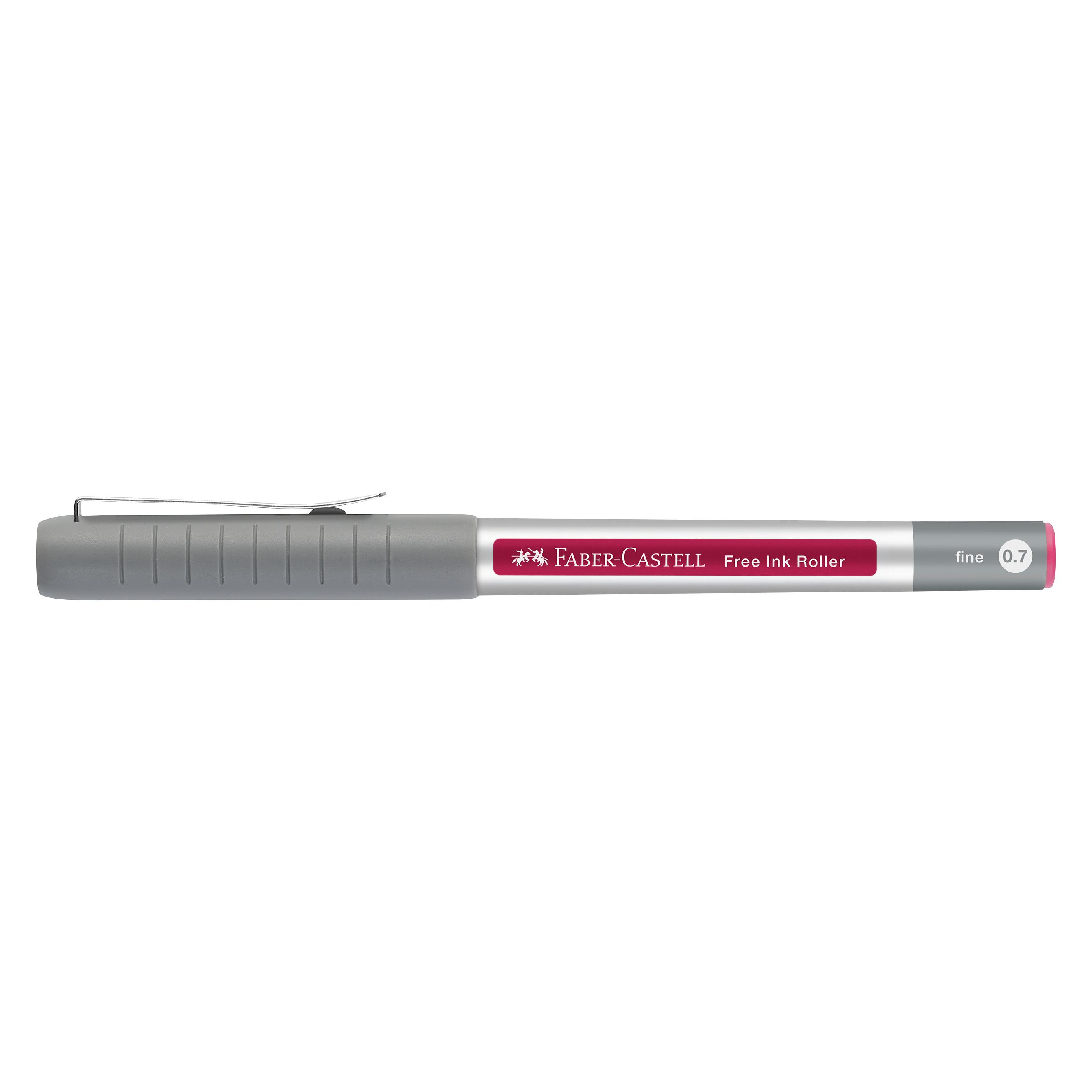 Faber-Castell Free Ink Tintenroller grau 0,7 mm, Schreibfarbe: rot, 1 St. (1x) (348126)