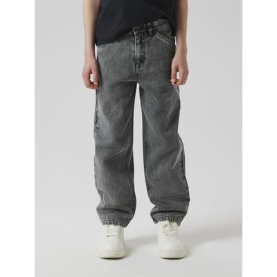 5-Pocket-Jeans NAME IT "NKMRYAN für Jungen mit geradem Bein und 5-Pocket-Style", Jungen, Gr. 170, N-Gr, blau (medium grau denim), Denim/Jeans, Obermaterial: 100% Baumwolle, leichte Abriebeffekte, straight fit knöchellang, Jeans 5-Pocket-Jeans,...