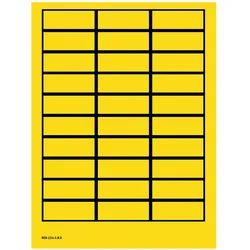 Brady, Etikettenrolle, B-500, WOB-2256-G.M.R., BESCHRIFTBARE Etiketten, Vinylgewebe, Gelb mit schwarzem Rand, 22 x