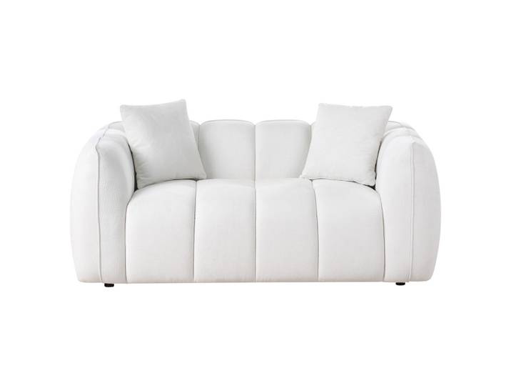 2-SITZER-SOFA Stoff Cremeweiß Ness